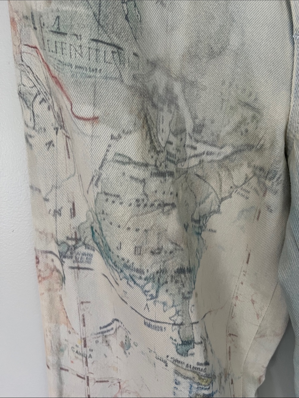 Pilcro High-Rise Slouch Wide-Leg Map Pattern Jeans - Picture 8 of 15